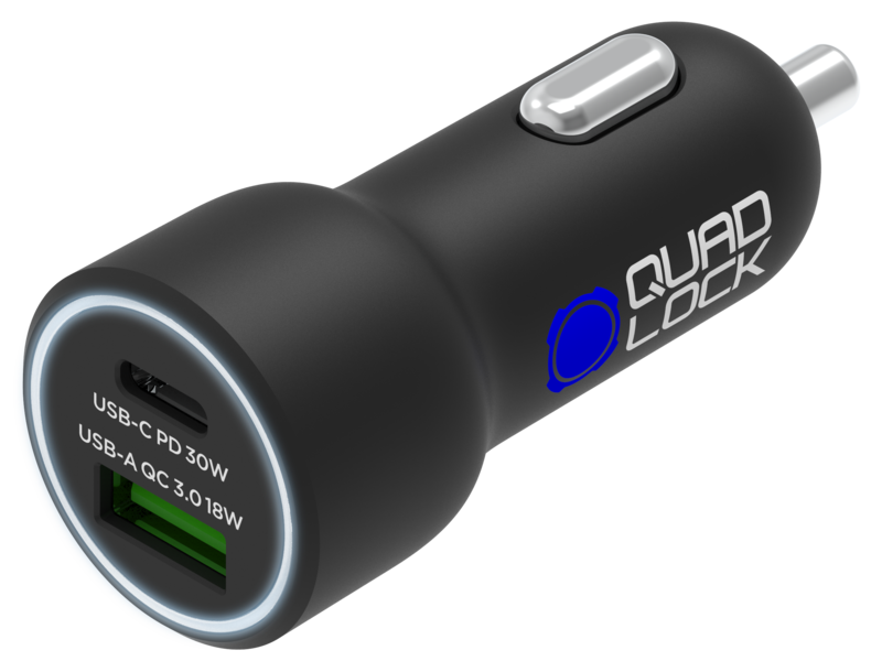 QUAD LOCK Dual USB (C+A) Car Charger 48WQUAD LOCK Dual USB (C+A) Car Charger 48W