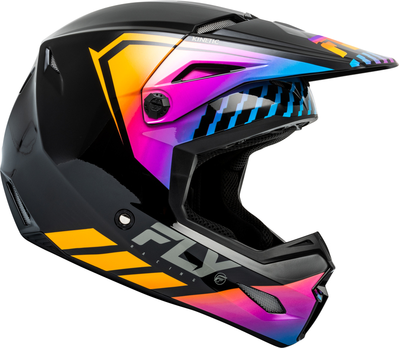 Детска крос каска FLY RACING Kinetic Menace - Black/SunriseДетска крос каска FLY RACING Kinetic Menace - Black/Sunrise - Image 4