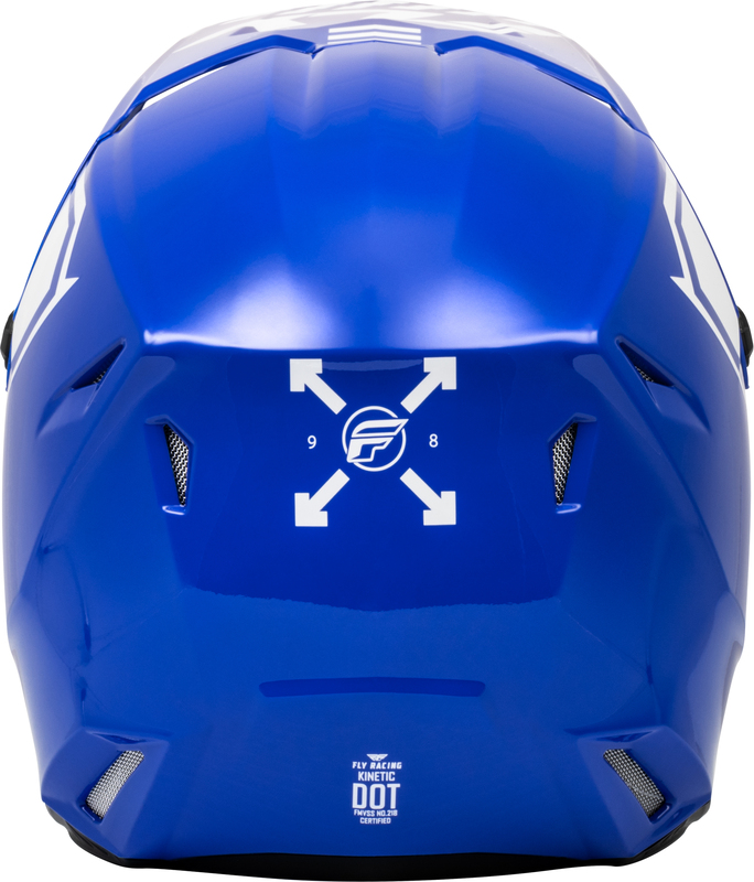 Детска крос каска FLY RACING Kinetic Menace - Blue/WhiteДетска крос каска FLY RACING Kinetic Menace - Blue/White - Image 2