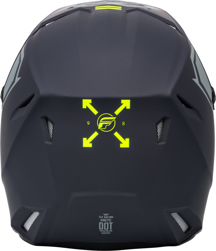 Детска крос каска FLY RACING Kinetic Menace - Matte Grey/Hi-VisДетска крос каска FLY RACING Kinetic Menace - Matte Grey/Hi-Vis - Image 2