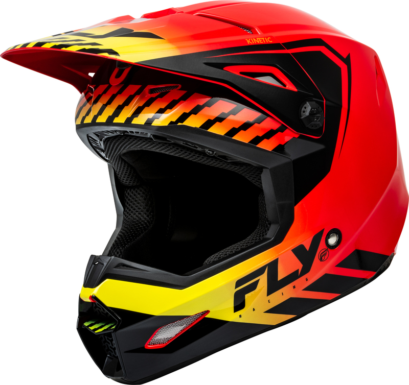 Детска крос каска FLY RACING Kinetic Menace - Red/Black/YellowДетска крос каска FLY RACING Kinetic Menace - Red/Black/Yellow