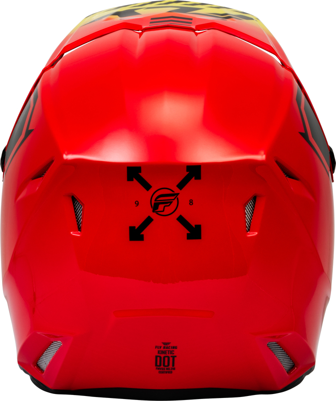 Детска крос каска FLY RACING Kinetic Menace - Red/Black/YellowДетска крос каска FLY RACING Kinetic Menace - Red/Black/Yellow - Image 2