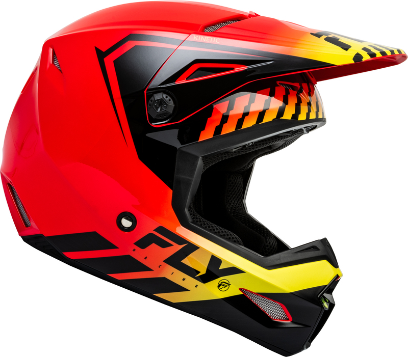 Детска крос каска FLY RACING Kinetic Menace - Red/Black/YellowДетска крос каска FLY RACING Kinetic Menace - Red/Black/Yellow - Image 4