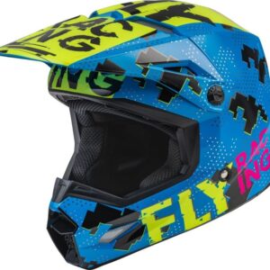 Детска крос каска FLY RACING Kinetic Scan- Blue/Hi-Vis-PinkДетска крос каска FLY RACING Kinetic Scan- Blue/Hi-Vis-Pink