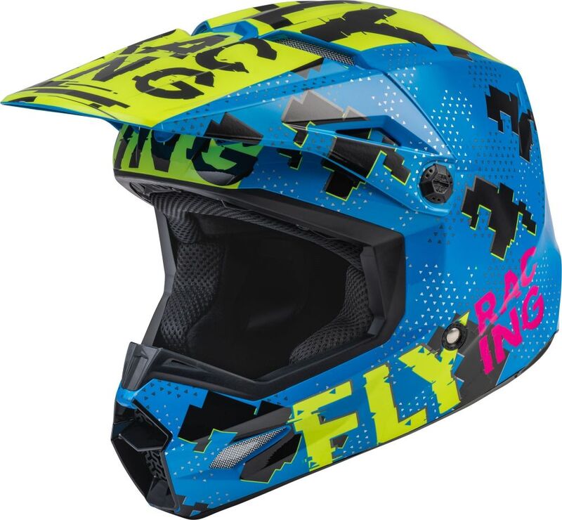 Детска крос каска FLY RACING Kinetic Scan- Blue/Hi-Vis-PinkДетска крос каска FLY RACING Kinetic Scan- Blue/Hi-Vis-Pink