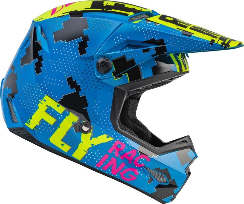 Детска крос каска FLY RACING Kinetic Scan- Blue/Hi-Vis-PinkДетска крос каска FLY RACING Kinetic Scan- Blue/Hi-Vis-Pink - Image 4