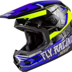Детска крос каска FLY RACING Kinetic Scorched - Blue/Grey/Hi-Vis 2025Детска крос каска FLY RACING Kinetic Scorched - Blue/Grey/Hi-Vis 2025