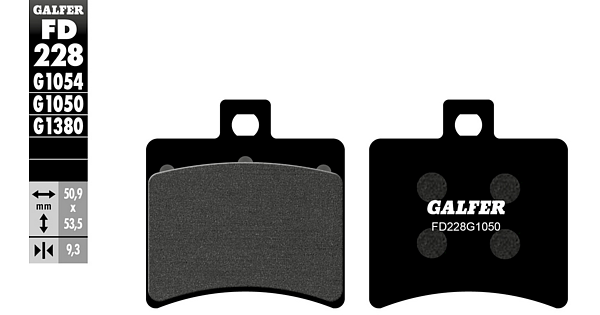 Задни мото накладки Galfer SCOOTER FD228G1050Задни мото накладки Galfer SCOOTER FD228G1050