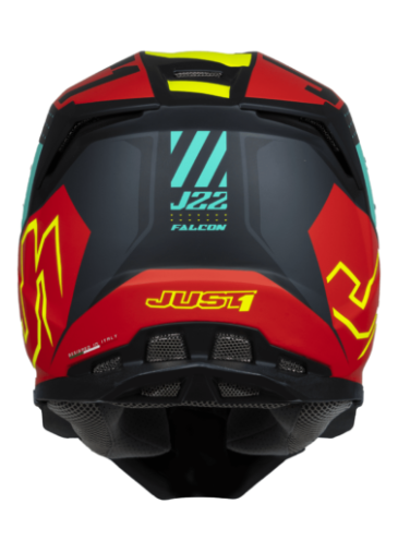 Mотокрос каска Just1 J-22 F Falcon Fluo Red/Yellow/BlackMотокрос каска Just1 J-22 F Falcon Fluo Red/Yellow/Black - Image 2