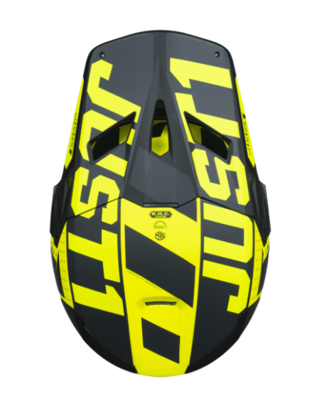 Mотокрос каска Just1 J-22 F Falcon Titanium/Black/Fluo YellowMотокрос каска Just1 J-22 F Falcon Titanium/Black/Fluo Yellow - Image 2