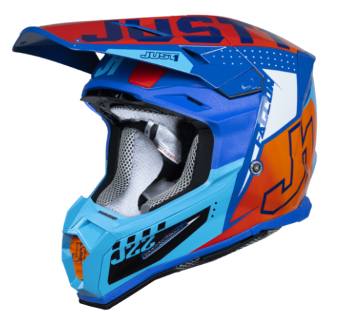 Mотокрос каска Just1 J-22 F Falcon Orange/BlueMотокрос каска Just1 J-22 F Falcon Orange/Blue - Image 5