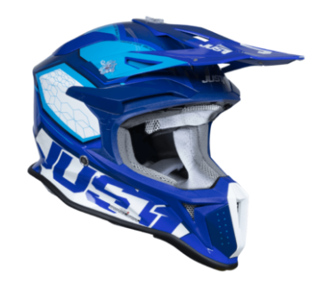 Mотокрос каска Just1 J-18 F Hexa White/BlueMотокрос каска Just1 J-18 F Hexa White/Blue