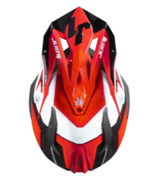 Mотокрос каска Just1 J-18 F Hexa White/Fluo Red/BlackMотокрос каска Just1 J-18 F Hexa White/Fluo Red/Black - Image 2