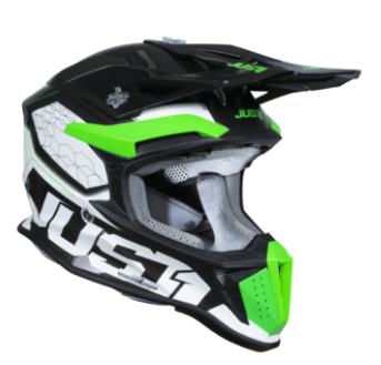 Mотокрос каска Just1 J-18 F Hexa Green Fluo/White/TitaniumMотокрос каска Just1 J-18 F Hexa Green Fluo/White/Titanium