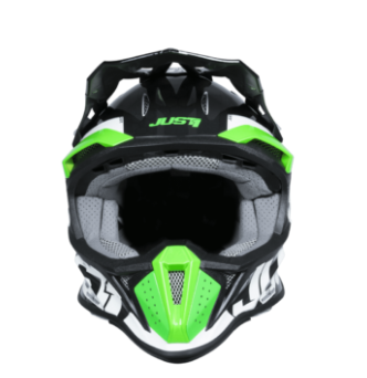 Mотокрос каска Just1 J-18 F Hexa Green Fluo/White/TitaniumMотокрос каска Just1 J-18 F Hexa Green Fluo/White/Titanium - Image 4