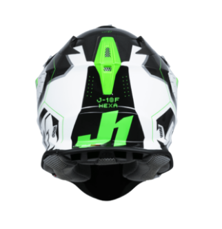 Mотокрос каска Just1 J-18 F Hexa Green Fluo/White/TitaniumMотокрос каска Just1 J-18 F Hexa Green Fluo/White/Titanium - Image 3