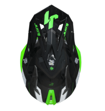 Mотокрос каска Just1 J-18 F Hexa Green Fluo/White/TitaniumMотокрос каска Just1 J-18 F Hexa Green Fluo/White/Titanium - Image 2