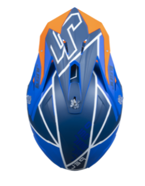 Mотокрос каска Just1 J-39 Thruster White/Fluo Orange/BlueMотокрос каска Just1 J-39 Thruster White/Fluo Orange/Blue - Image 2