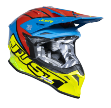 Mотокрос каска Just1 J-39 Thruster Fluo Yellow/Red/BlueMотокрос каска Just1 J-39 Thruster Fluo Yellow/Red/Blue