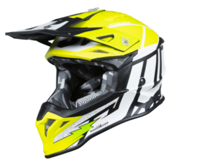 Mотокрос каска Just1 J-39 Poseidon Fluo Yellow/Black/WhiteMотокрос каска Just1 J-39 Poseidon Fluo Yellow/Black/White - Image 2