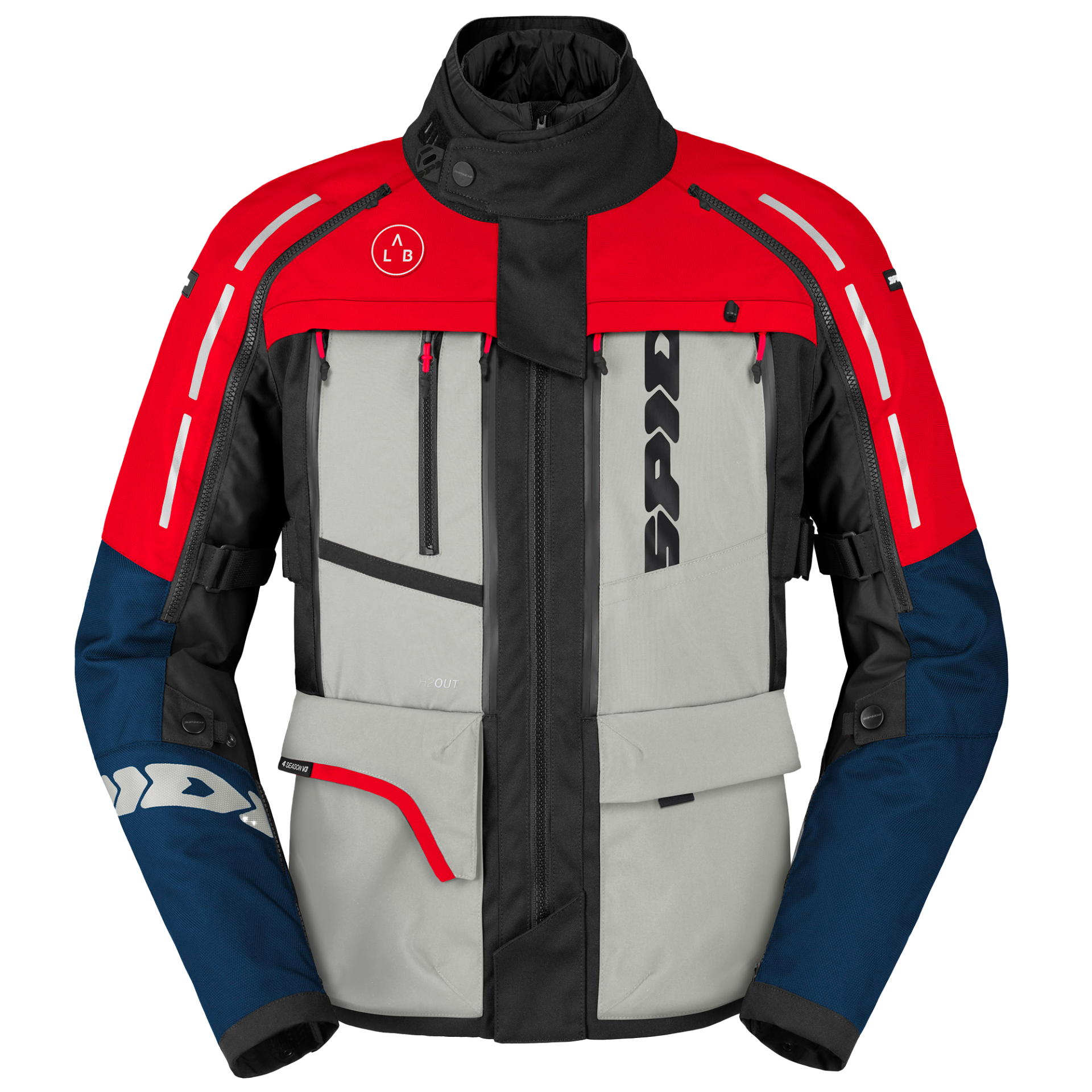 Mъжко текстилно мото яке SPIDI 4 SEASON V3 BLUE/ICE/REDMъжко текстилно мото яке SPIDI 4 SEASON V3 BLUE/ICE/RED