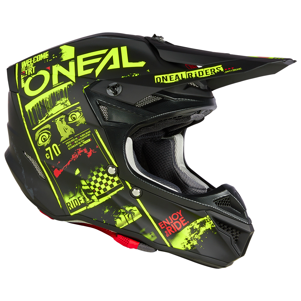 Мотокрос каска O'NEAL 5SERIES POLYACRYLITE ATTACK V.23 BLACK/NEON YELLOWМотокрос каска O'NEAL 5SERIES POLYACRYLITE ATTACK V.23 BLACK/NEON YELLOW - Image 2
