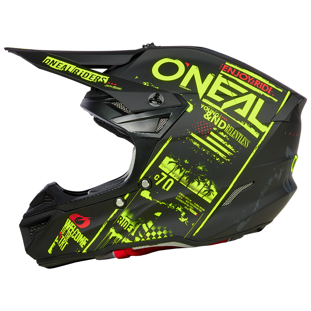 Мотокрос каска O'NEAL 5SERIES POLYACRYLITE ATTACK V.23 BLACK/NEON YELLOWМотокрос каска O'NEAL 5SERIES POLYACRYLITE ATTACK V.23 BLACK/NEON YELLOW - Image 4