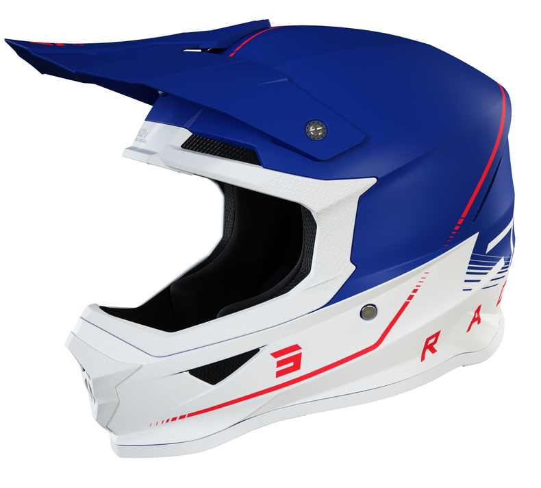 Мотокрос каска SHOT Furious Raw 3.0 Navy Red MattМотокрос каска SHOT Furious Raw 3.0 Navy Red Matt