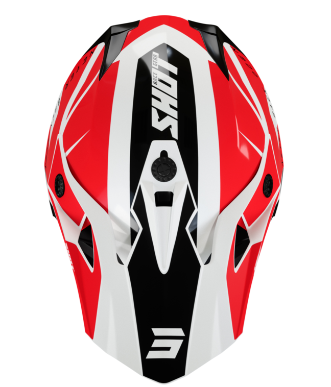 Мотокрос каска SHOT Pulse Revenge White Red Black GlossyМотокрос каска SHOT Pulse Revenge White Red Black Glossy - Image 3