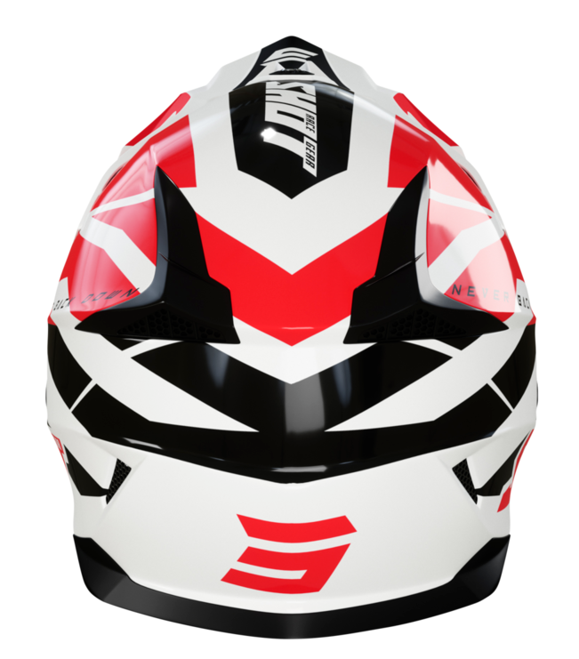 Мотокрос каска SHOT Pulse Revenge White Red Black GlossyМотокрос каска SHOT Pulse Revenge White Red Black Glossy - Image 2