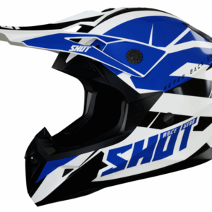 Мотокрос каска SHOT Pulse Revenge White Blue Black GlossyМотокрос каска SHOT Pulse Revenge White Blue Black Glossy
