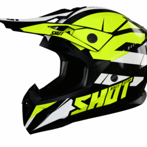 Мотокрос каска SHOT Pulse Revenge Black Neon Yellow White GlossyМотокрос каска SHOT Pulse Revenge Black Neon Yellow White Glossy