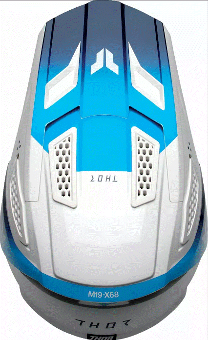 Мотокрос каска THOR FLEET STORM WHITE/NAVYМотокрос каска THOR FLEET STORM WHITE/NAVY - Image 4